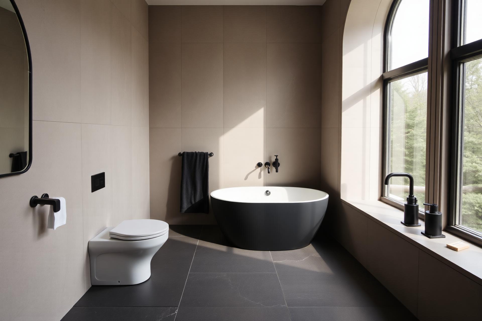 Premium bathroom with matte black tapware